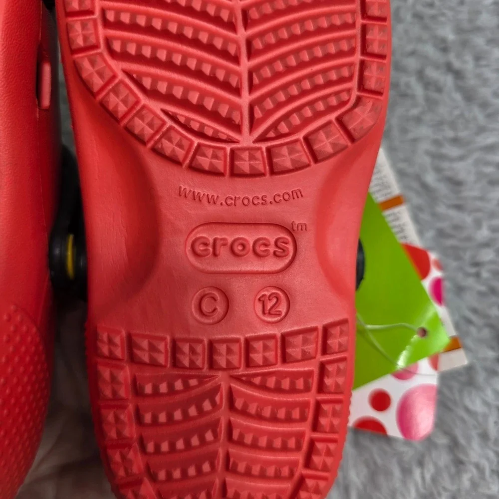 Crocs Minnie Mouse Clogs Red Disney Character‎ Kids Size C12 New